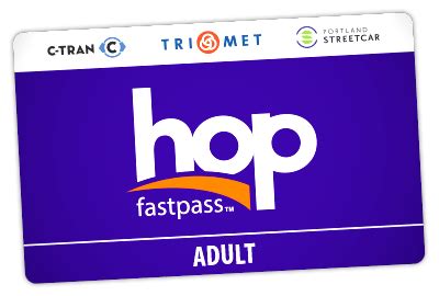 Where to Get and Reload a Hop Card. Menu. Hop Fastpass Transit Fare Card for TriMet, C-TRAN and Portland Streetcar.